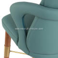 Italian light luxury light green bar chair